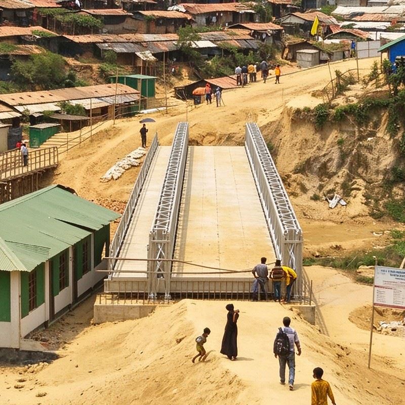 Bailey Truss Bridge For River Diversion Construction