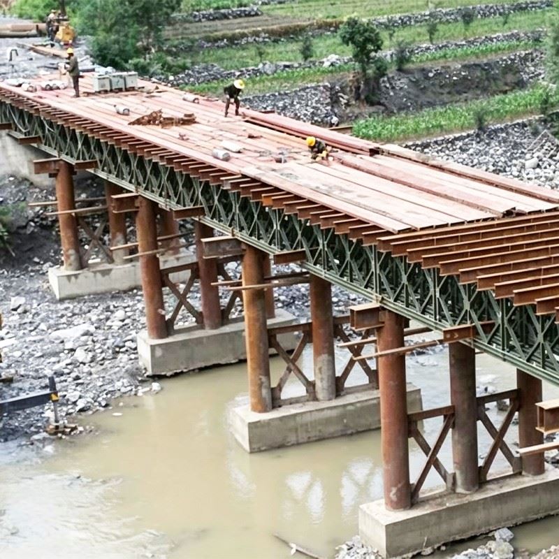 Modular Bailey Bridge For Aquaculture Farm Vehicle Passage