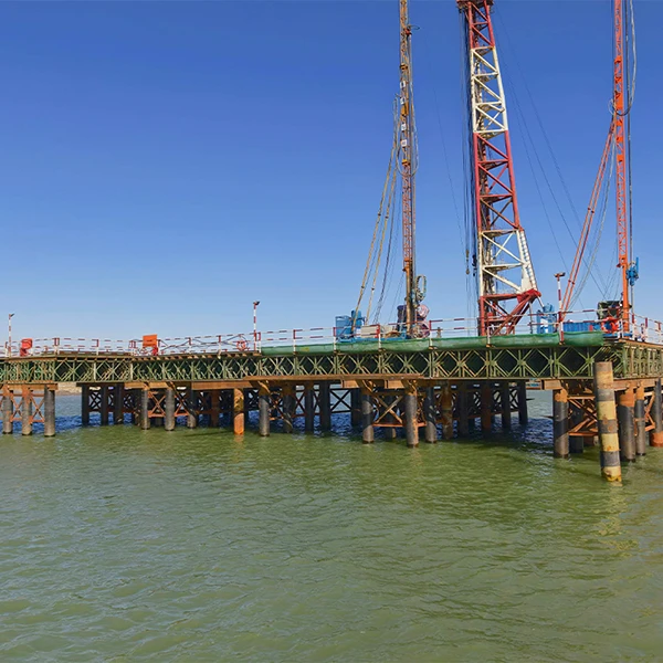 Steel Truss Bailey Bridge For Flood Control Project Site